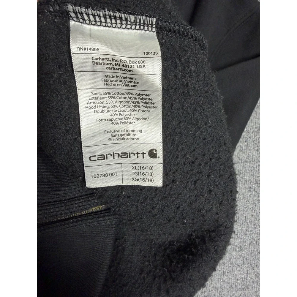 Carhartt Relaxed Fit size XL black color men's hoodie